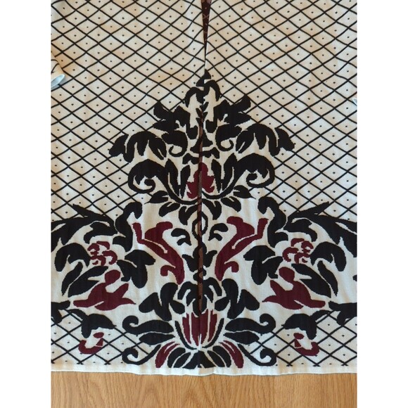 Chicos Cardigan Sweater Womens Size 1 Long Sleeve Contrast Scroll Open Front - Picture 2 of 10